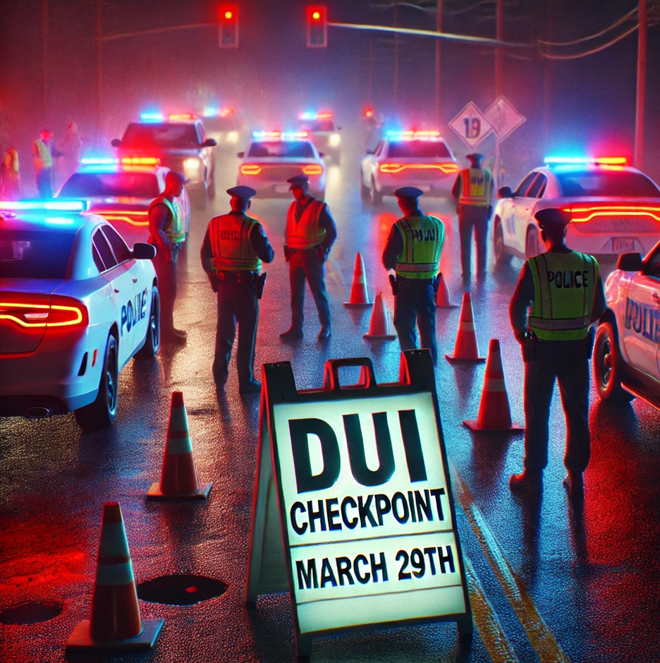 DUI Checkpoints Saturday March 29th 2025